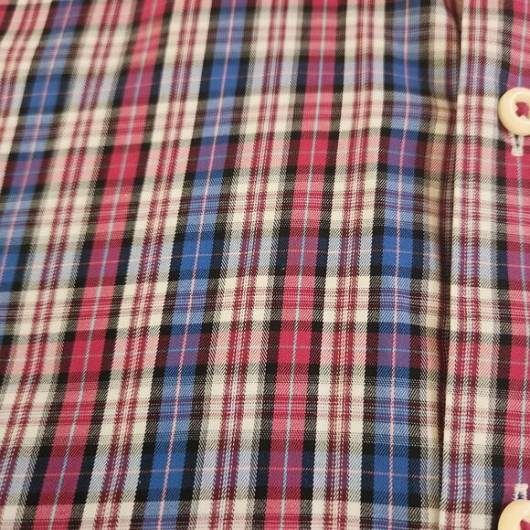Peter Millar Plaid Button-down Shirt, 100% Cotton, long sleeved, size M Medium - Picture 11 of 12